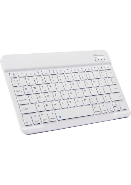 Technopc Ultrapad UP10.SI21WA 10.1" Uyumlu Kablosuz Bluetooth Şarj Edilebilir Mini Q Klavye - Beyaz