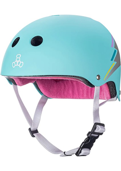 Triple Eight The Certified Sweatsaver Teal Hologram Kask S/m