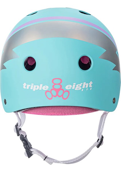 Triple Eight The Certified Sweatsaver Teal Hologram Kask S/m