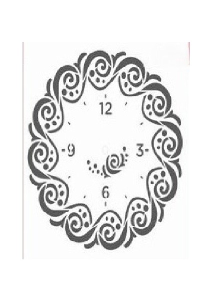 Stencil Sarayi Boyama Şablon Saat - 4440