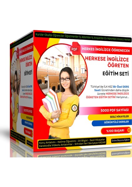 Enine Boyuna Eğitim Herkese İngilizce Öğreten Eğitim Seti