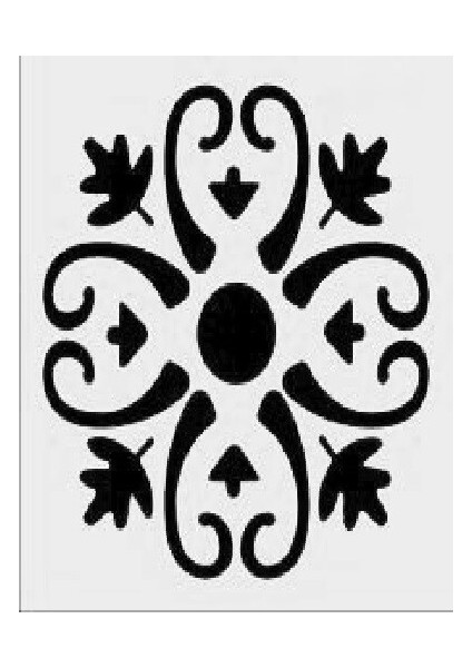 Stencil Sarayi Boyama Şablon Damask Çini Mandala - 4662