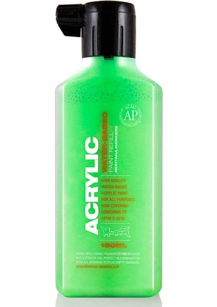 Acrylic Refill 180ML Acid Green (Fluo) F6000 Akrilik Boya Mürekkebi