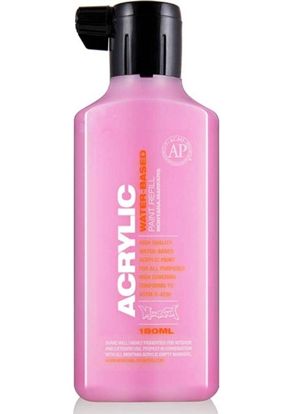 Acrylic Refill 180ML Shock Pink S4010 Akrilik Boya Mürekkebi