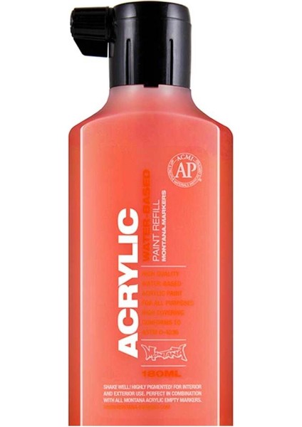 Acrylic Refill 180ML Shock Orange Dark S2020 Akrilik Boya Mürekkebi