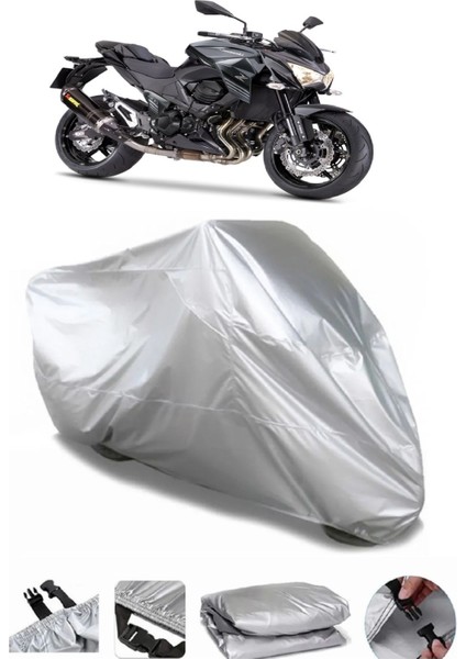 Kawasaki Z 800 Gri Su Geçirmez Motosiklet Brandası Premium