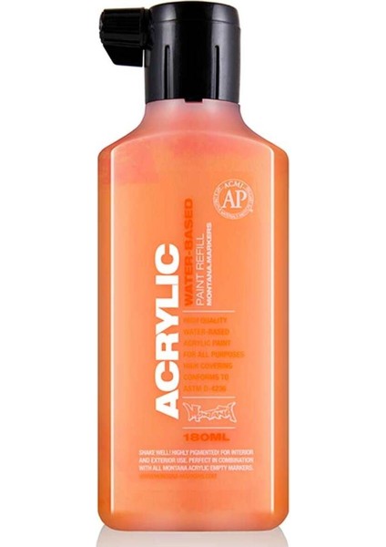 Acrylic Refill 180ML Shock Orange S2010 Akrilik Boya Mürekkebi