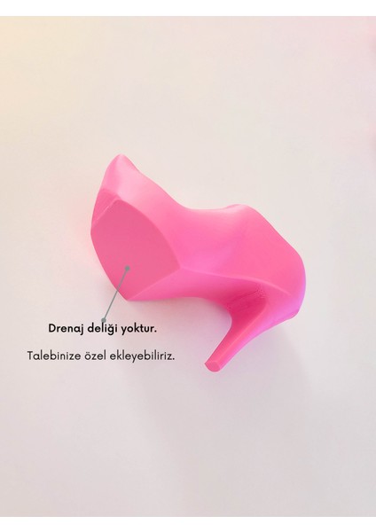 Alvina Atölye Topuklu Ayakkabı Çifti Dekoratif Vazo - Pembe - Özel Üretim - Bioplastik