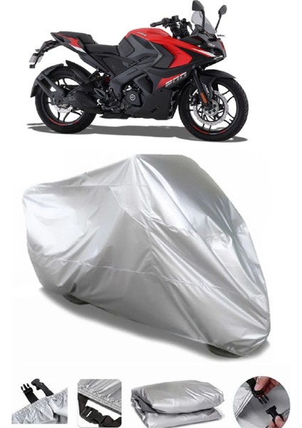 Bajaj Pulsar Rs 200 Gri Su Geçirmez Motosiklet Brandası Premium