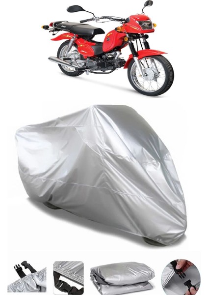 Kanuni Zebra 90 Gri Su Geçirmez Motosiklet Brandası Premium