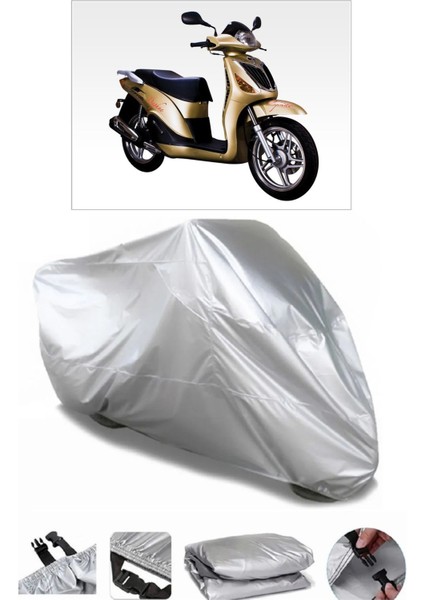 Dorado Daphne Gri Su Geçirmez Motosiklet Brandası Premium