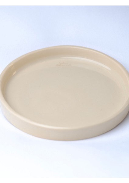 Sunum Altlığı Çay Tabağı Bardak Altı Mini Meze Tabağı Modern Altlık - 11 cm - Bej