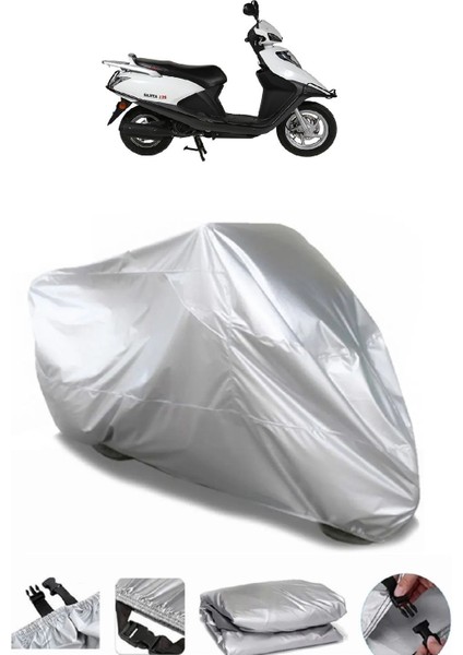 Rmg Moto Gusto Santa 125 Uyumlu Gri Su Geçirmez Motosiklet Brandası Premium
