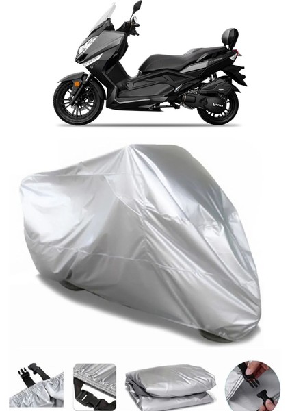 Yuki T9 Strom 125 Gri Su Geçirmez Motosiklet Brandası Premium Uyumlu