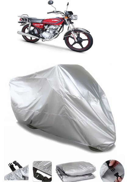 Kuba KM125-6 Gri Su Geçirmez Motosiklet Brandası Premium