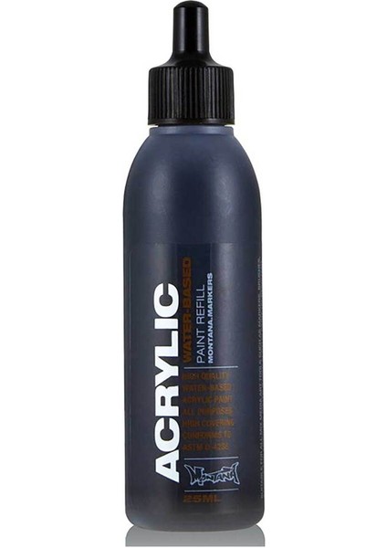 Acrylic Refill 25ML Shock Black S9000 Akrilik Boya Mürekkebi
