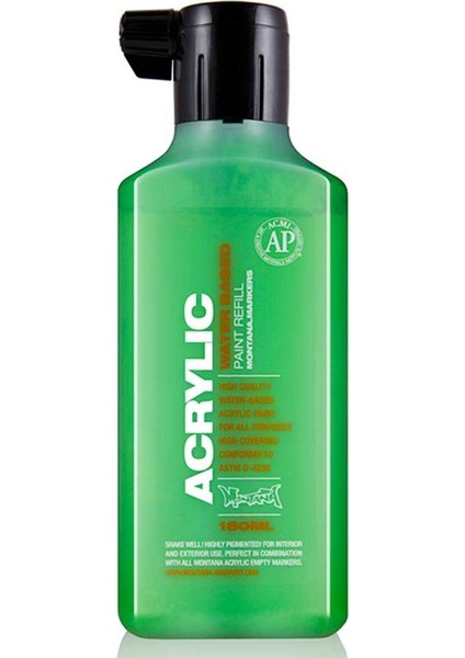 Acrylic Refill 180ML Shock Green S6010 Akrilik Boya Mürekkebi