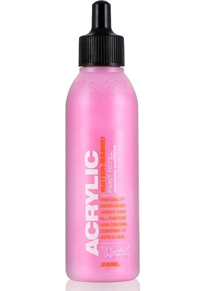 Acrylic Refill 25ML Shock Pink Light S4000 Akrilik Boya Mürekkebi