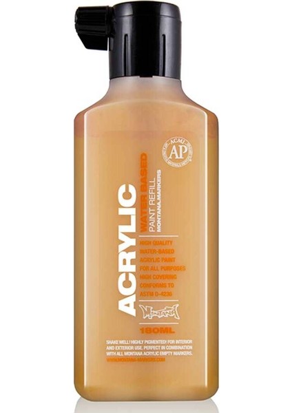 Acrylic Refill 180ML Shock Brown Light S8000 Akrilik Boya Mürekkebi