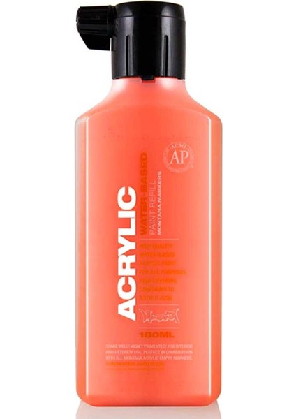 Acrylic Refill 180ML Power Orange (Fluo) F2000 Akrilik Boya Mürekkebi