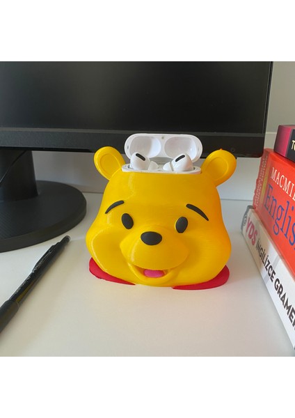 Kulaklık Şarj Stand Sevimli Ayı Winnie The Pooh El Boyaması Kablosuz Kulaklık Tutucu