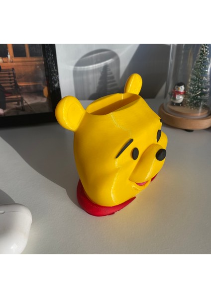 Kulaklık Şarj Stand Sevimli Ayı Winnie The Pooh El Boyaması Kablosuz Kulaklık Tutucu