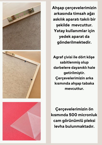 Ahşap Çerçeve Iç Ölçü 35X45 cm Premium Frame Siyah & Beyaz & Ahşap Puzzle-Anı-Fotoğraf Çerçevesi fiyatları