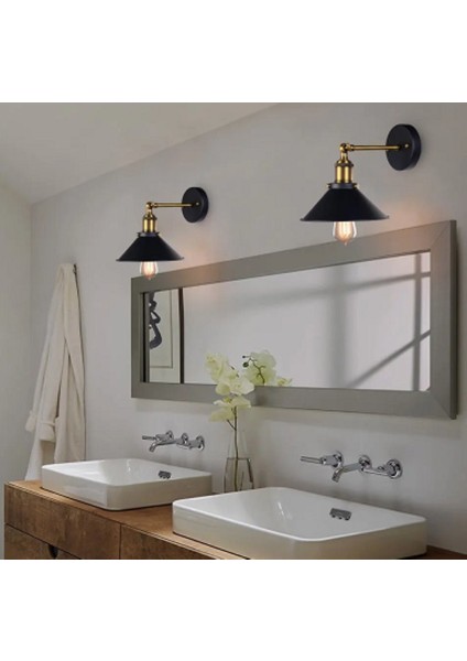 Retro,vintage, Eskitme Mafsallı Hareketli Başlık Ayna Üstü Aplik ÇAP:23CM 1ADET Fiyatıdır