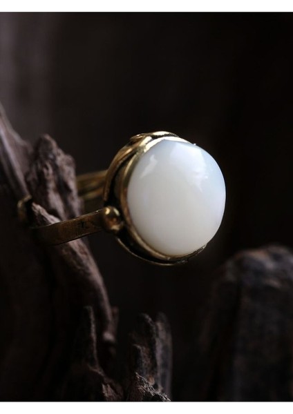 Doğal Taş Sedef Doğal Taşlı Ayarlanabilir Yüzük Sdfyvrlk-1 indirimleri