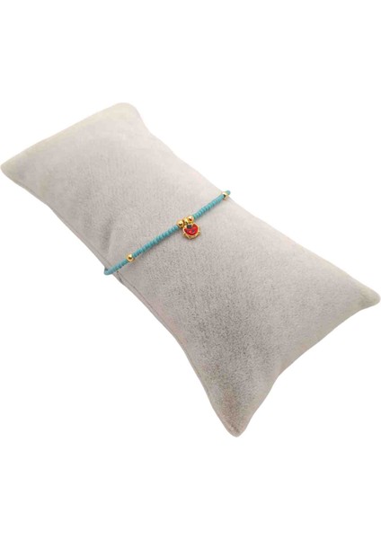 Yeşil Turkuaz Boncuklu Uğur Böceği Halhal fiyatları