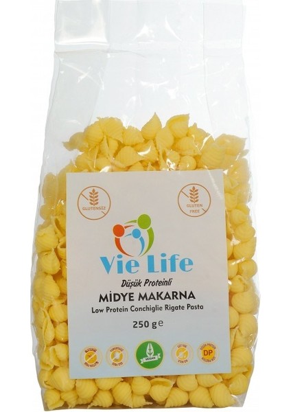 Vie Life Glutensiz Düşük Proteinli Midye Makarna 250 G