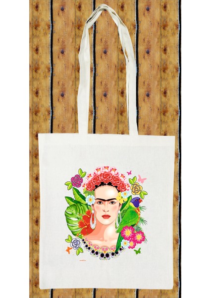Frida Baskılı Ham Bez Çanta fiyatları