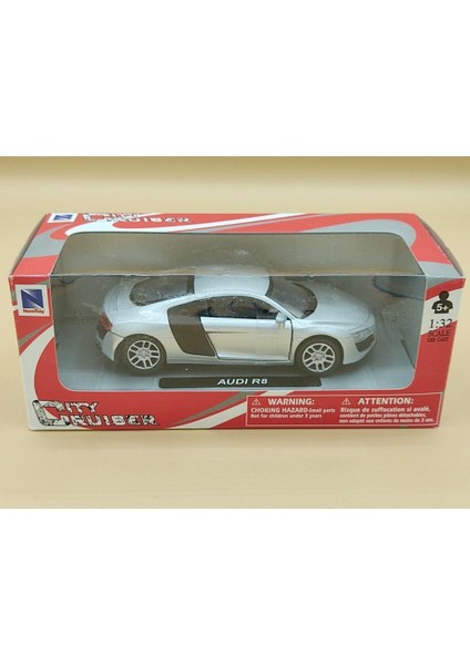 1:32 New Ray Audı R8 Metal Kapıları Açılır 13 Cm. Model Araba