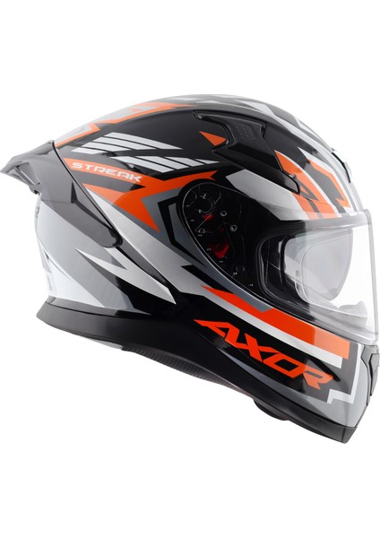 Apex Streak Kask Black Orange