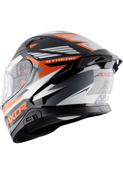 Apex Streak Kask Black Orange