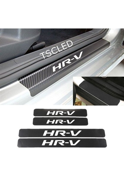 Hr-V Karbon Kapı Eşiği Koruma Sticker Yapıştırma (4 Adet)