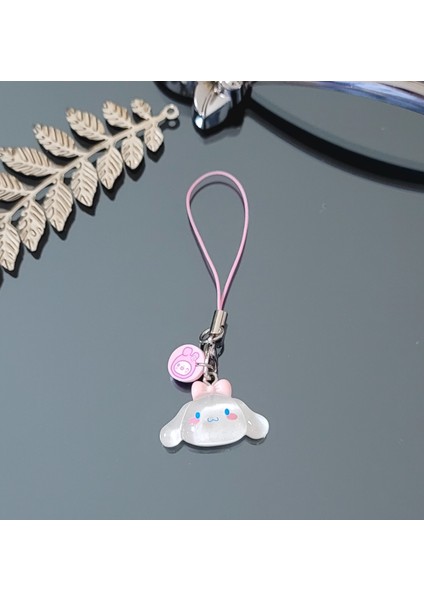 Sanrıo Anıme Cınnamoroll Telefon Askısı Charm - Telefon Çanta Anahtarlık Süsü