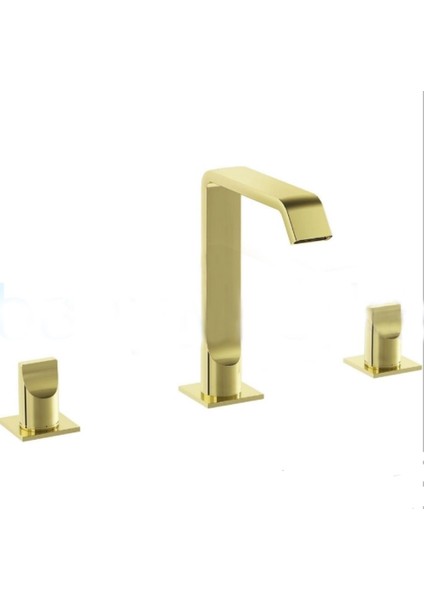 Suit 3 Delikli Soft Altın Lavabo Bataryası A4278474