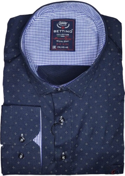 Erkek Büyük Beden 117 Kilo Için Uygun Likralı Uzun Kol Gömlek