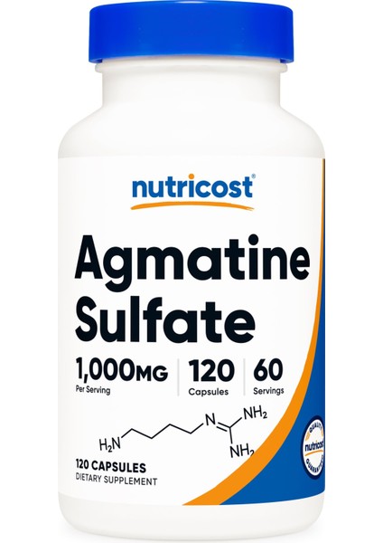 Nutricost Agmatine Sulfate 1000 Mg 120 Capsules