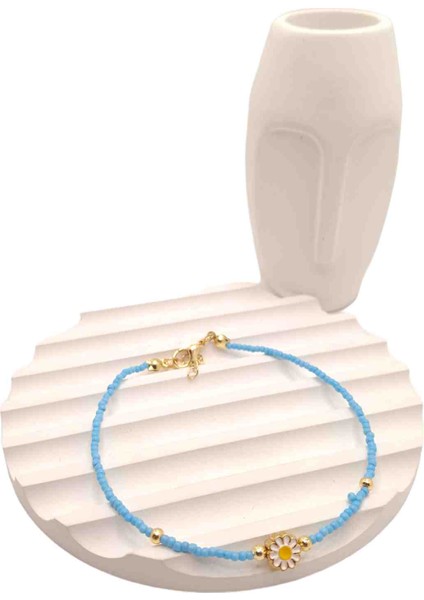 Turkuaz Boncuklu Yıldız Model Halhal modelleri