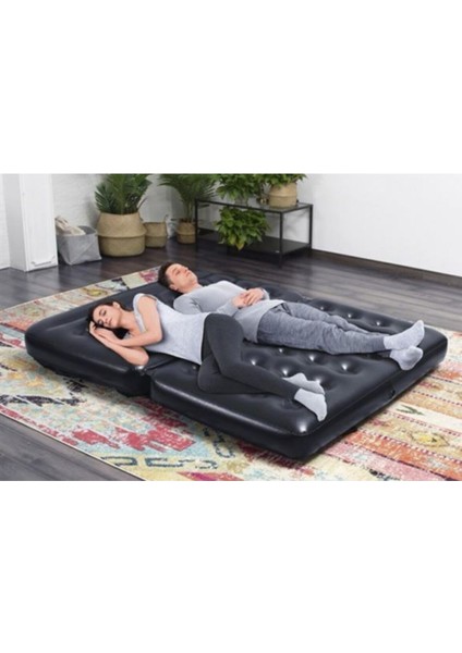 2 Kişilik 75054 Açılır Koltuk 188X152X64 Siyah Pompa Dahil Değildir 1,5 - 3 kg