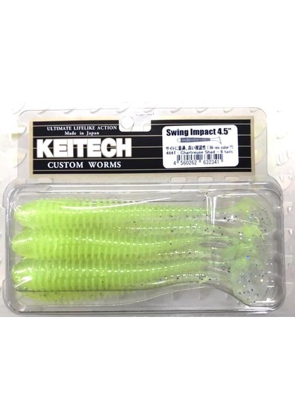 Swing Impact 11.5cm (4.5") #484 Chartreuse Shad Uv Silikon Balık