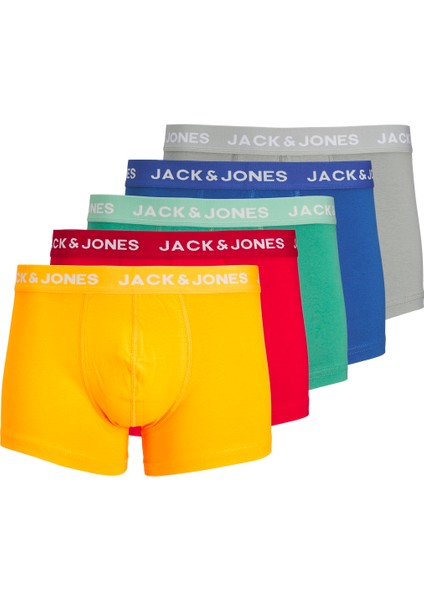 Jack & Jones Jaclarry Solıd Trunks 5 Pack Kırmızı Boxer 12255848-17