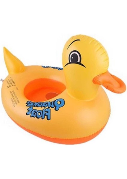 Sarı Baby Boat Şişme Ördek Bebek Simidi 0-3 Yaş Can Simidi - 65 cm - Sarı-Unisex