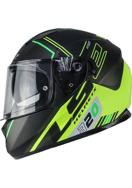 Stream Evo Sche Mat Siyah - Neon Sarı Kapalı Motosiklet Kaskı