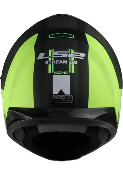 Stream Evo Sche Mat Siyah - Neon Sarı Kapalı Motosiklet Kaskı modelleri