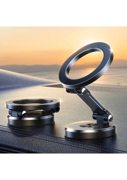 Güçlü Magsafe Manyetik Mıknatıslı Ayarlanabilir 360 Dönebilen Araç Içi Telefon Tutucu