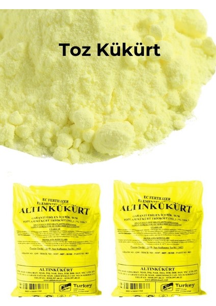 Yıldız Tohum Altın Kükürt Toz Kükürt Mantar Haşare Kükürtü 1 kg