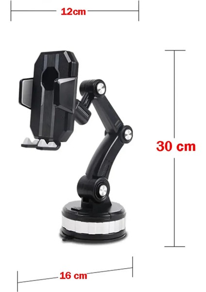 Robot Ayarlanabilir Araç Içi Torpido ve Cam Yapışkanlı Vantuzlu Yüksek Kaliteli Telefon Tutucu